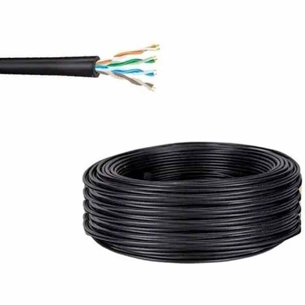 Metro de Cabo de Rede Da Bobina Tex Cat5e Utp  4p 305m- Preto Tex Connect